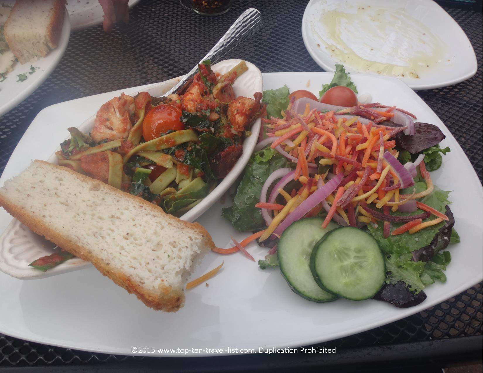 Gluten-free pasta lunch special at Picazzo's Organic Italian Restaurant