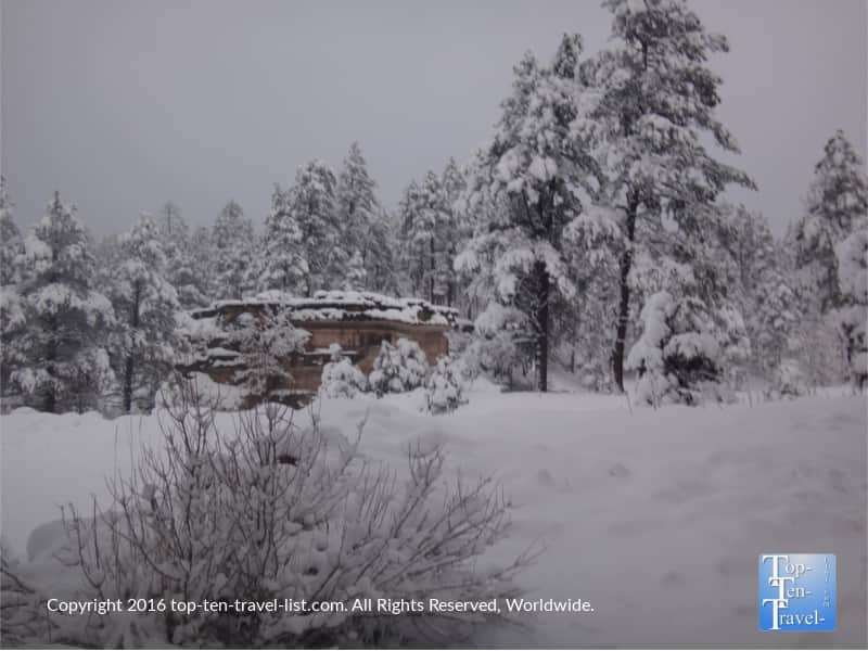 Snowy views at Pumphouse Wash in Kachina Village