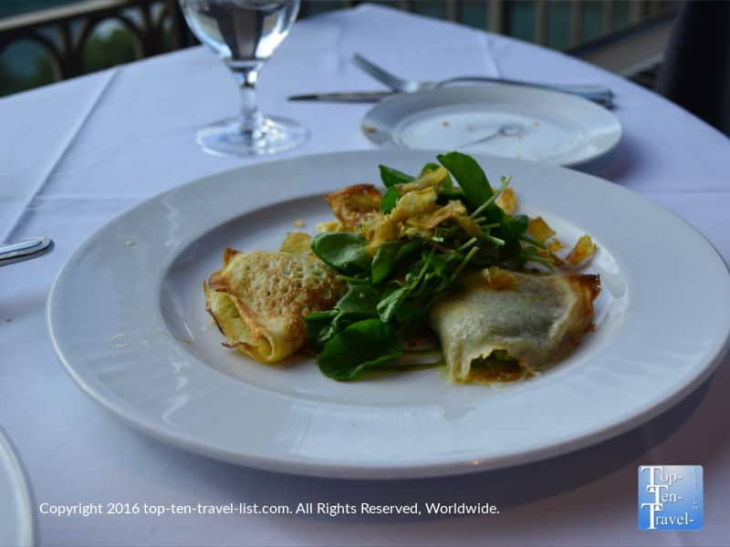 Baked Crepes at the Eiffel Tower Restaurant in Las Vegas