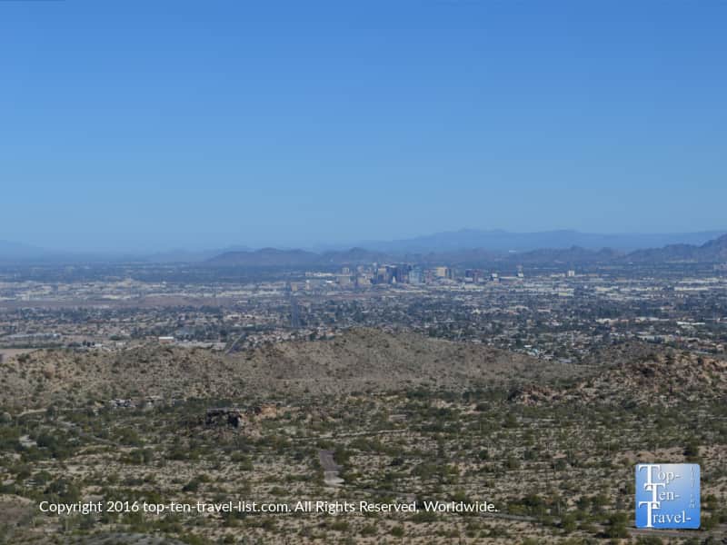 Beautiful views of the skyline and mountain from the scenic drive up to the summit.