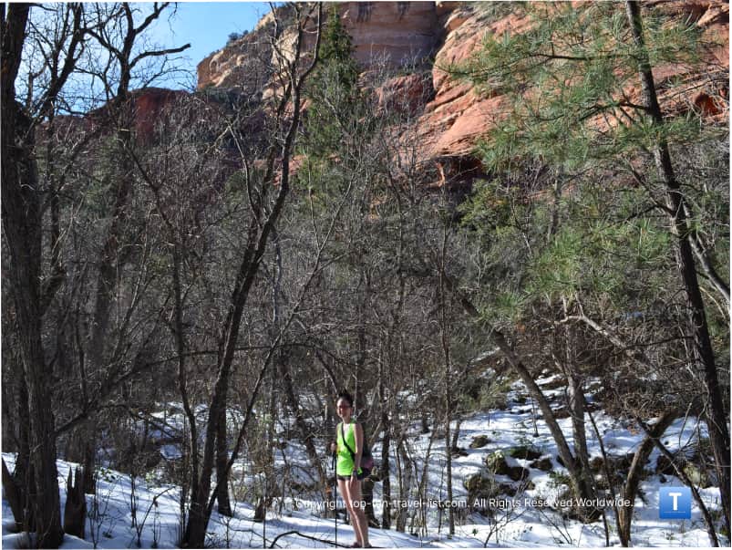 Winter hike on the Boynton Canyon trail