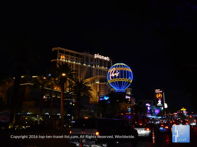 Driving into Vegas at night