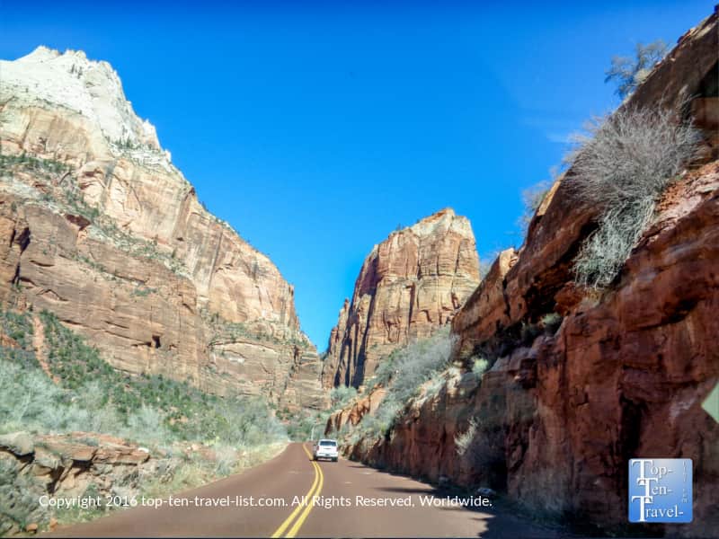 Amazing views on Zion Canyon Scenic drive 
