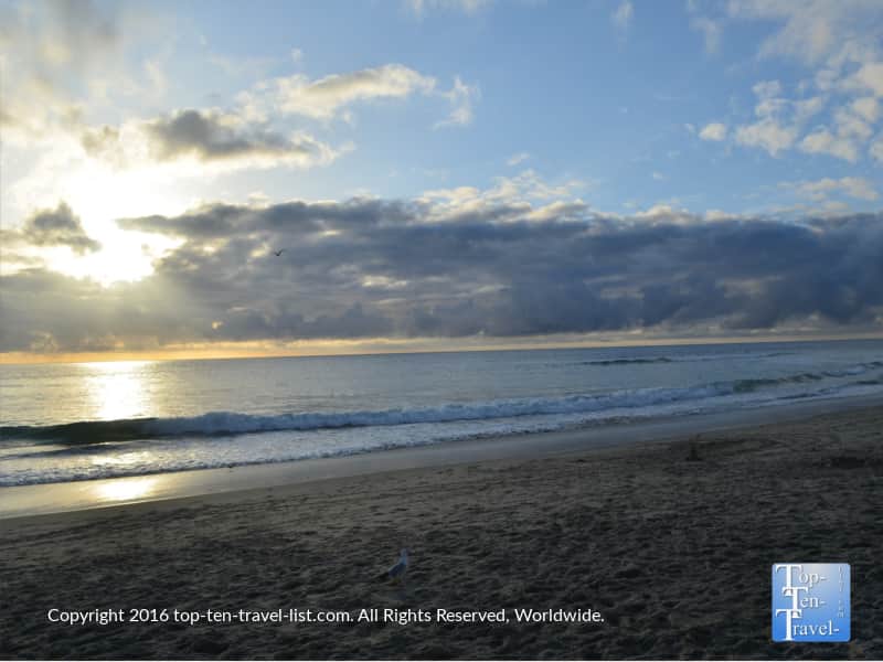 Pretty sunset at Mission Beach in San Diego