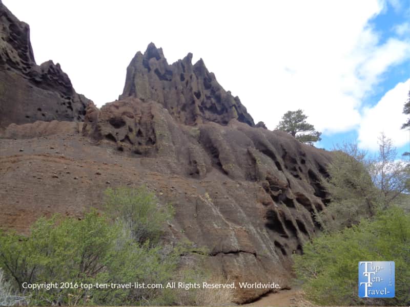 Towering hoodoos on the Red Mountain trail near Flagstaff