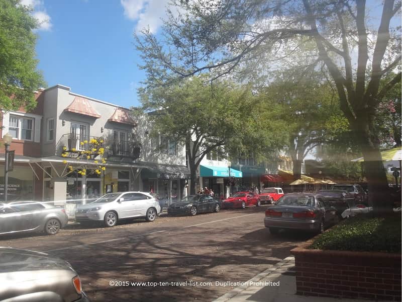 Beautiful downtown Winter Park, featuring gorgeous landscaping, local shops and restaurants, and a pretty park. 