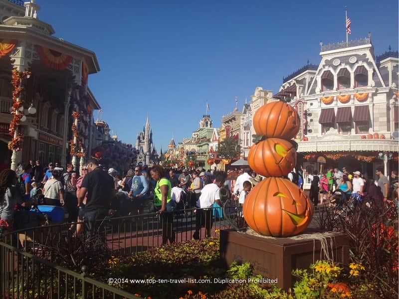 Main Street USA decorated for Halloween - the Magic Kingdom Walt Disney World