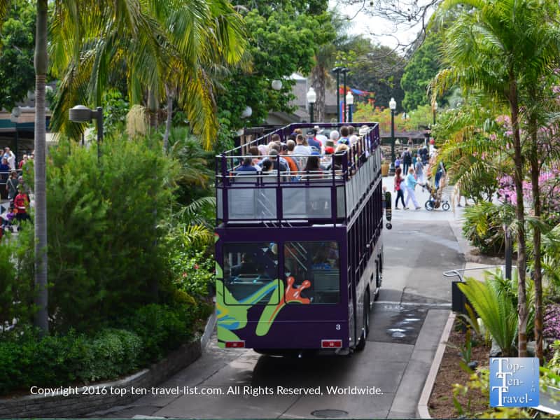 Guided tour bus at the San Diego Zoo
