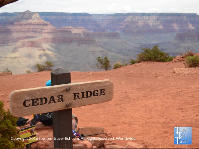 Cedar Ridge halfway point of the Kaibab Trail - Grand Canyon