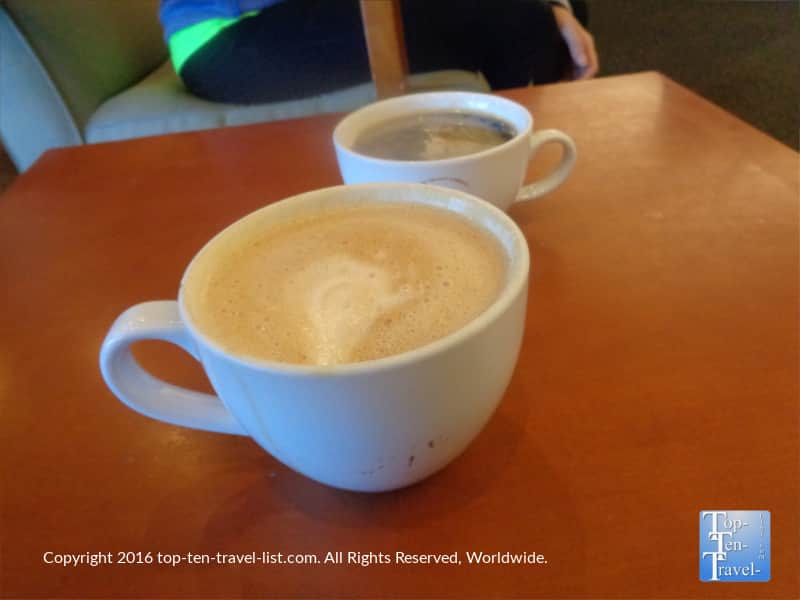 Creamy mocha at Bookmans Cafe in Flagstaff 