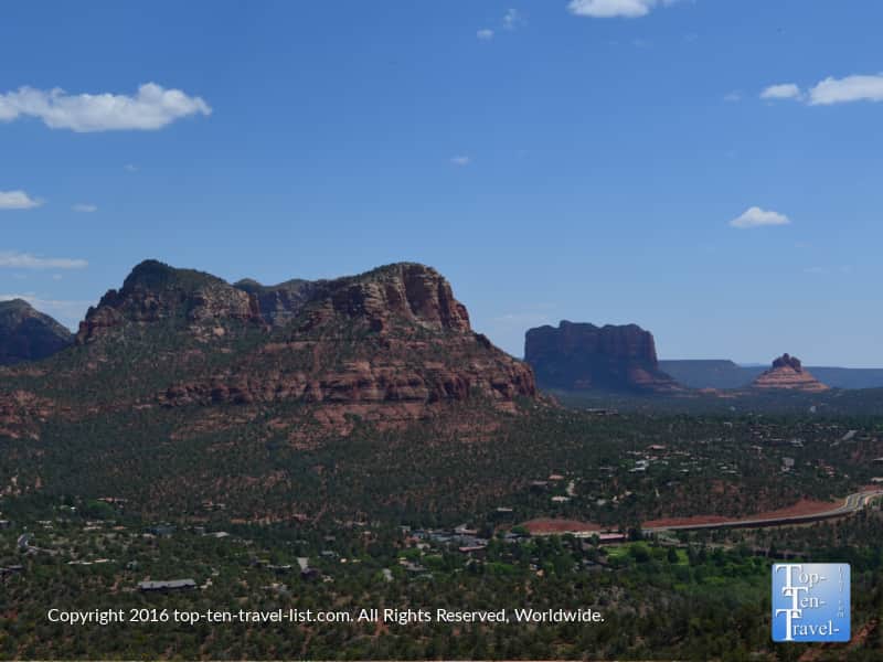 Red rock formation views from the Sedona Airport Mesa trail
