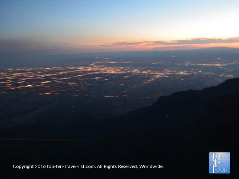 Night views of Albuquerque from Sandia Peak