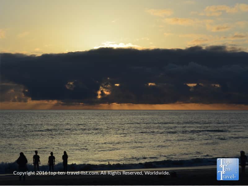 Sunset at San Diego's Mission Bay beach