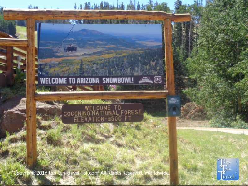 Arizona Snowbowl sign in Flagstaff
