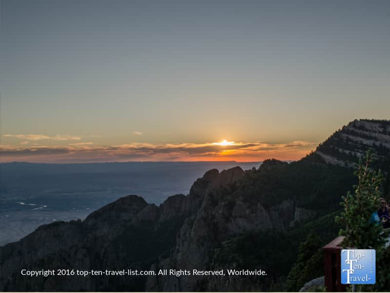 Overlook sunset views from the Sandia Peak tramway