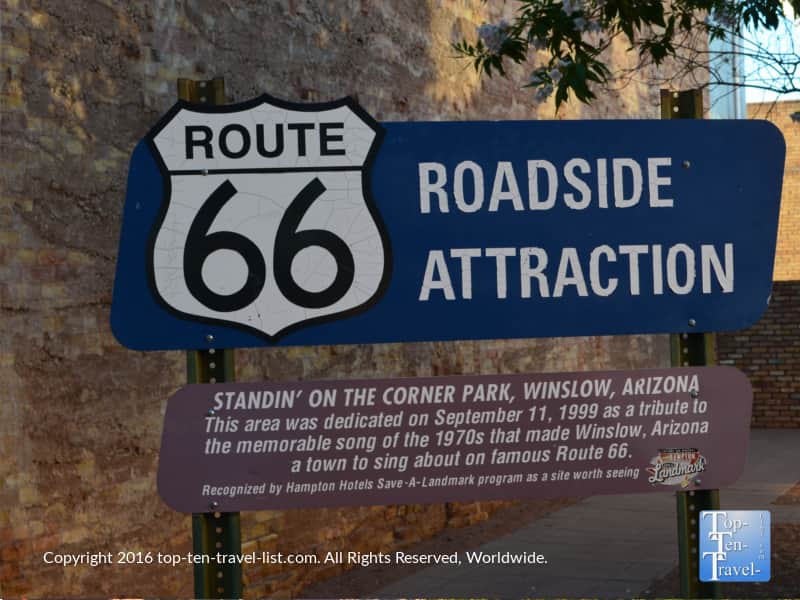 Route 66 sign in Winslow