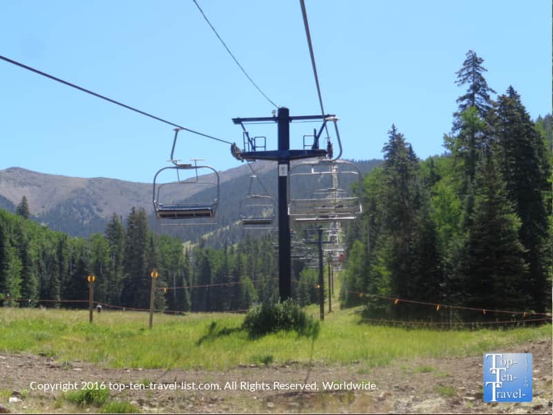 The scenic summer Snowbowl Chairlift ride in Flagstaff