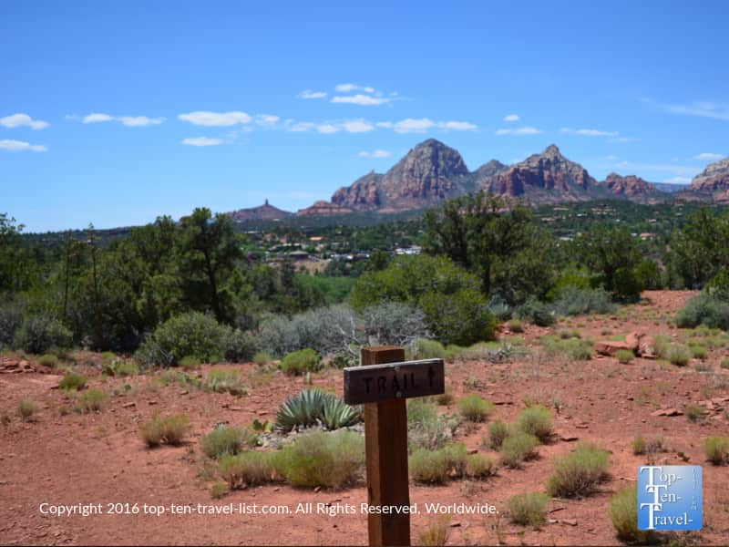 Huckaby Hike trail sign in Sedona, Arizona