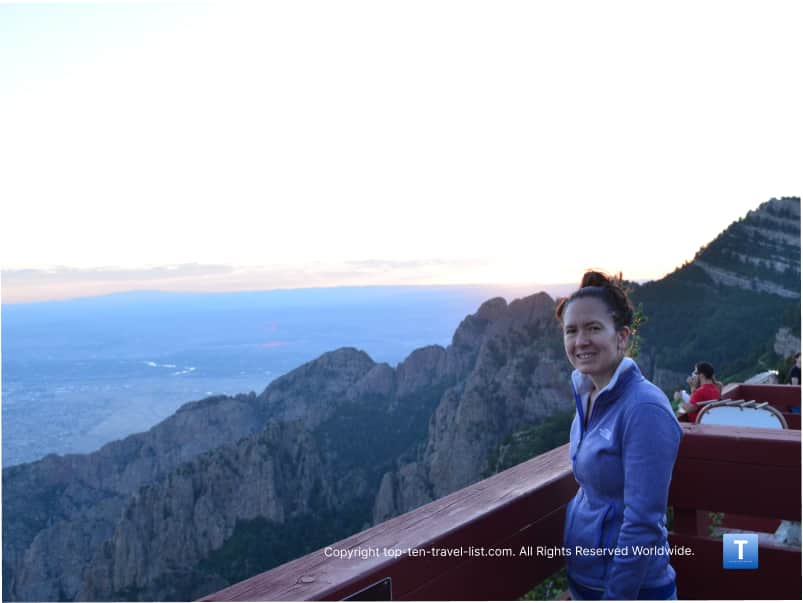 Overlook views on the Sandia Peak tramway