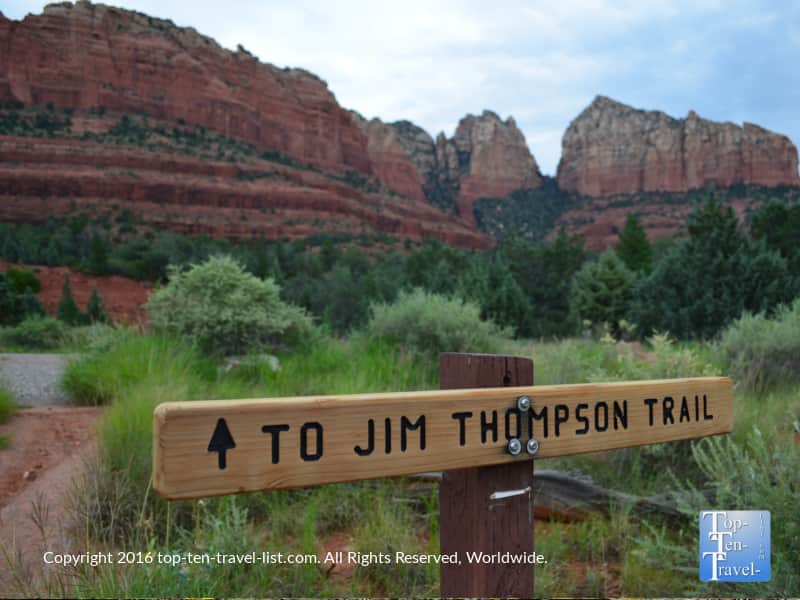 Jim Thompson trail sign in Sedona 