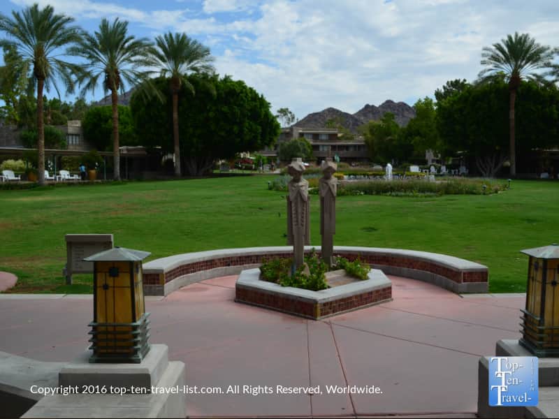Beautiful landscaped grounds of the Arizona Bitmore in Phoenix