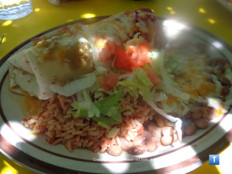 Chicken burrito at Church Street Cafe
