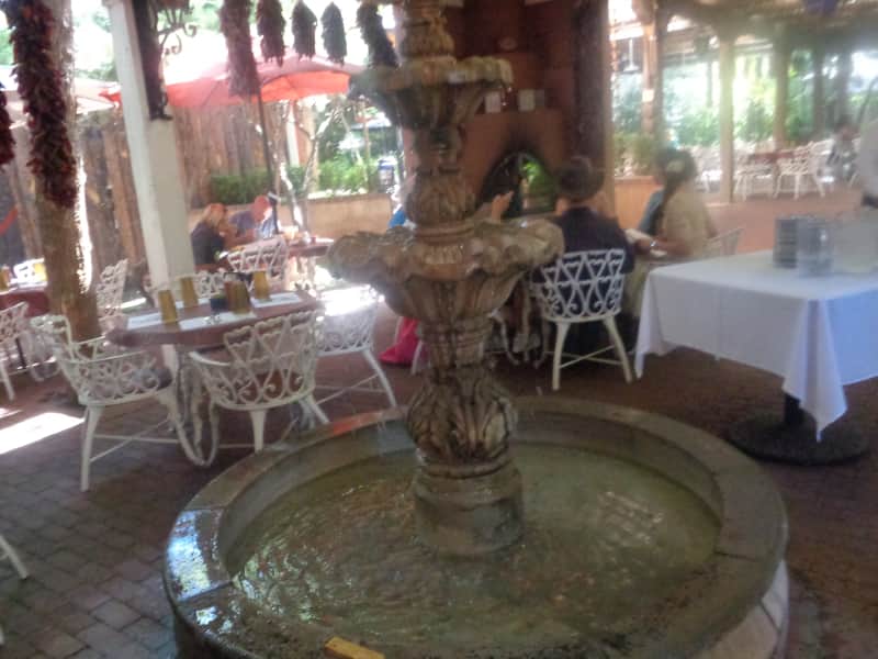 Centerpiece fountain at El Pinto in Albuquerque 