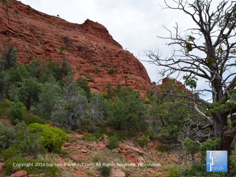 Gorgeous red rock views along the Jim Thompson trail in Sedona, Arizona