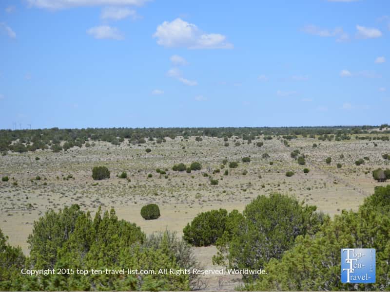 Most of the views along the railway consist of barren desert lands like this. 