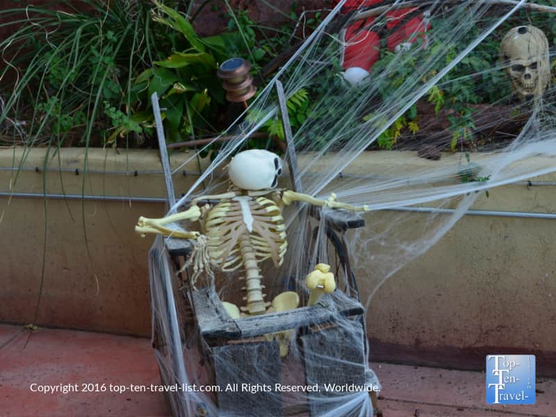 Halloween decor at The Asylum Restaurant in Jerome, Arizona