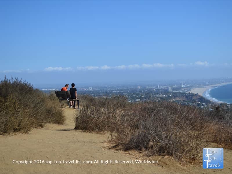 Enjoying the views at Los Liones trail in L.A.