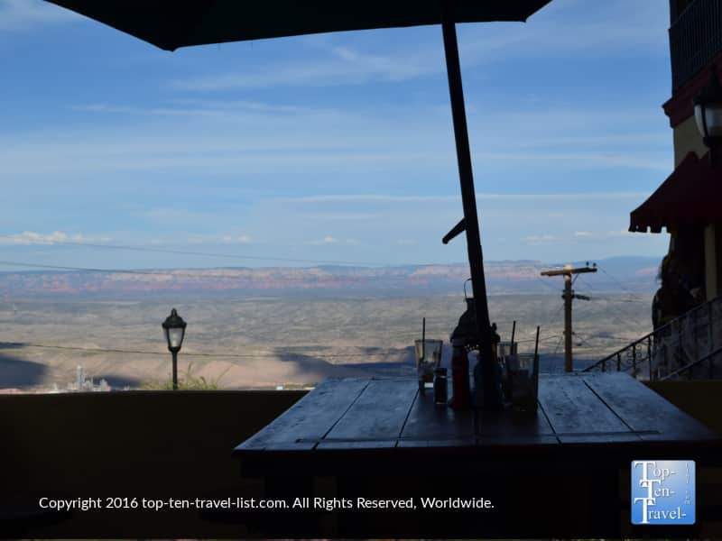 Scenic views from The Asylum Restaurant in Jerome, Arizona