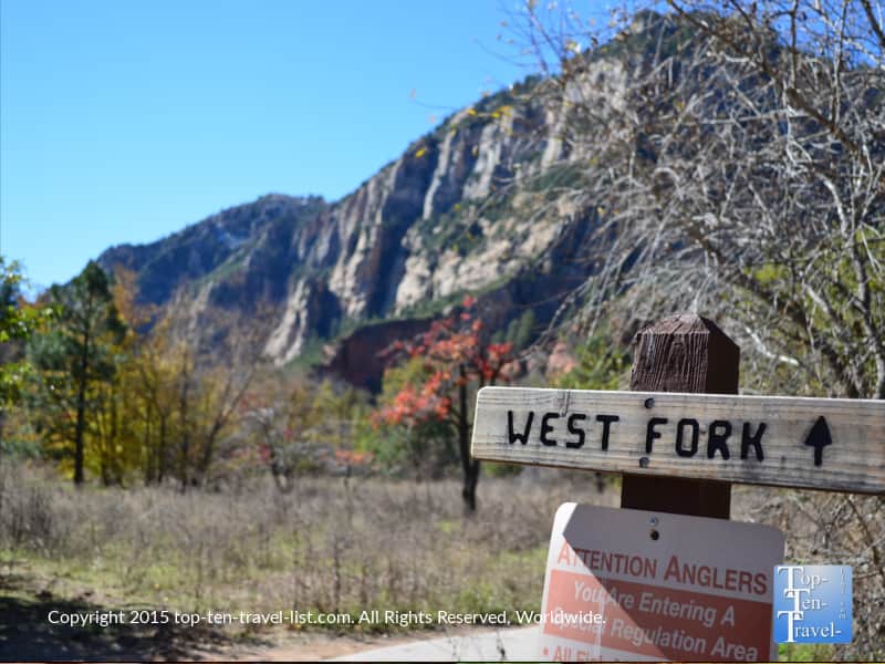 West Fork hiking trail on Oak Creek Canyon