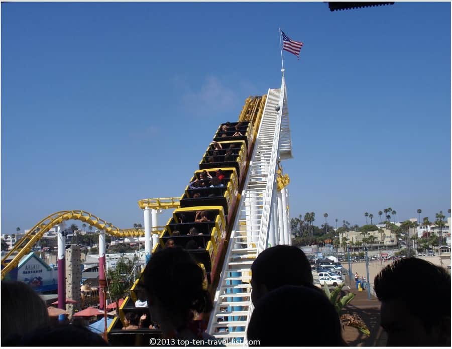 Roller coaster on the Santa Monica Pier