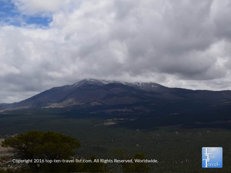 Magnificent views of the San Francisco Peaks from Slate Mountain in Flagstaff