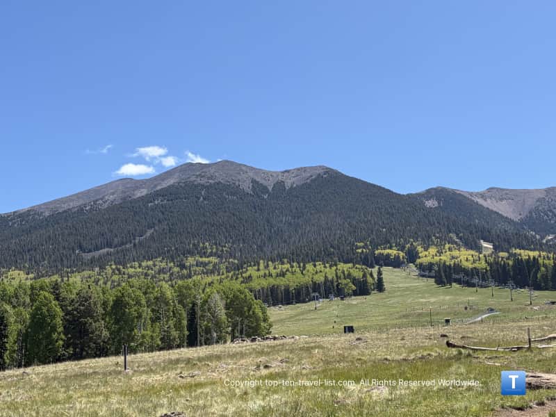 Mountain scenery on the Aspen Nature Loop in Flagstaff