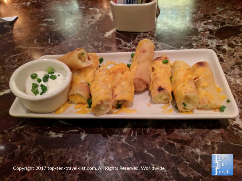 Delicious mashed potato rolls at Grand Lux Cafe at The Venetian