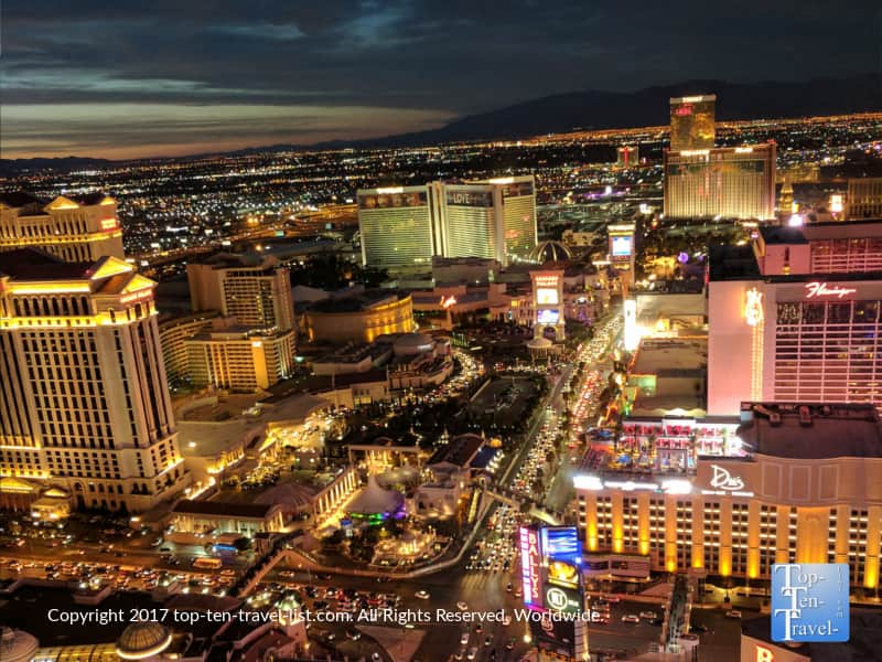 Fantastic sunset views of Vegas from the Eiffel Tower Experience