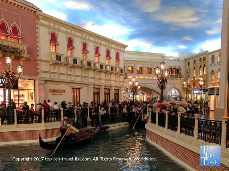 Gondola rides at the Venetian in Vegas