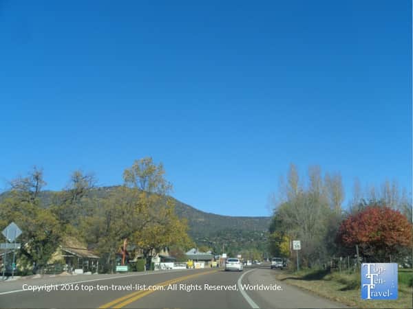 Driving through Pine Arizona