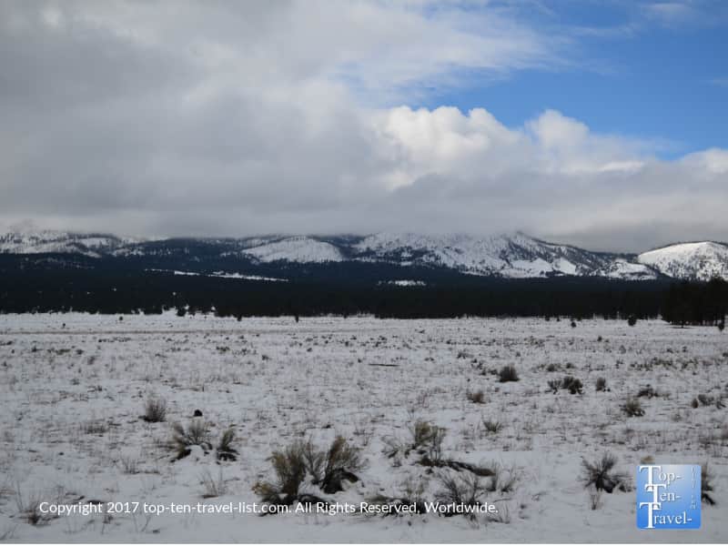 Views of the Peaks from Sunset Crater-Wupatki scenic drive in Flagstaff