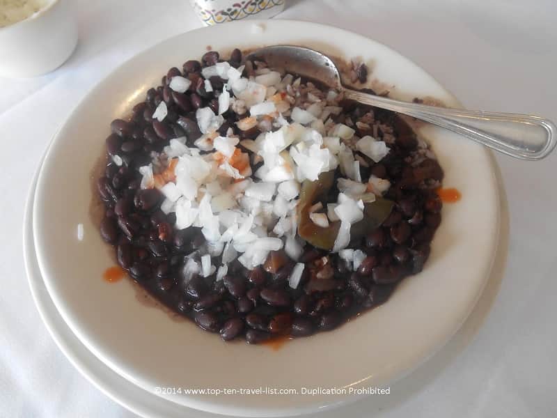 Cuban black beans at Columbia Restaurant in Florida 