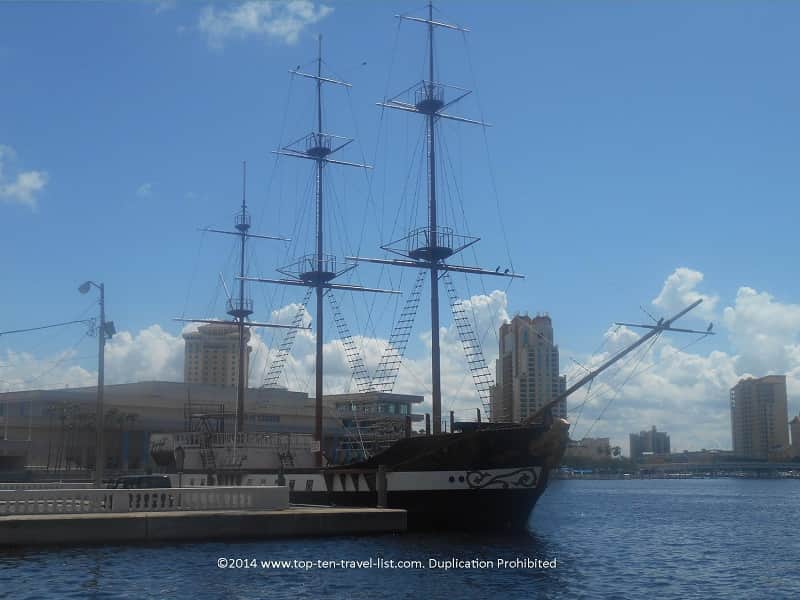 Gasparilla pirate ship in downtown Tampa
