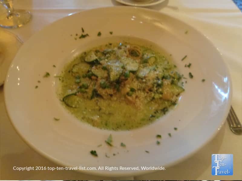 Delicious Fettuccine Primavera Al Pesto at Cucina Rustica in Sedona, Arizona