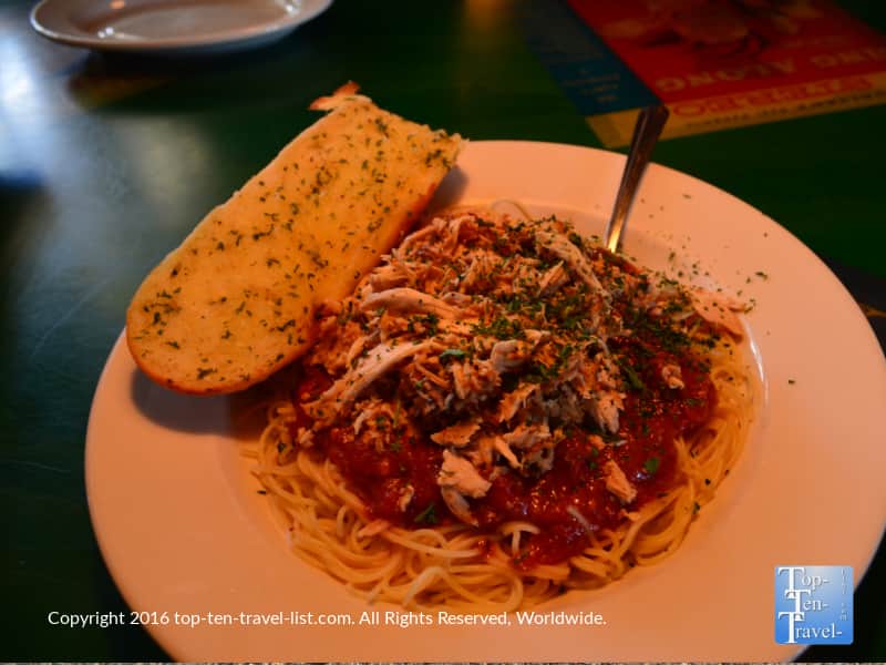 Unlimited pasta at Oregano's in Flagstaff AZ