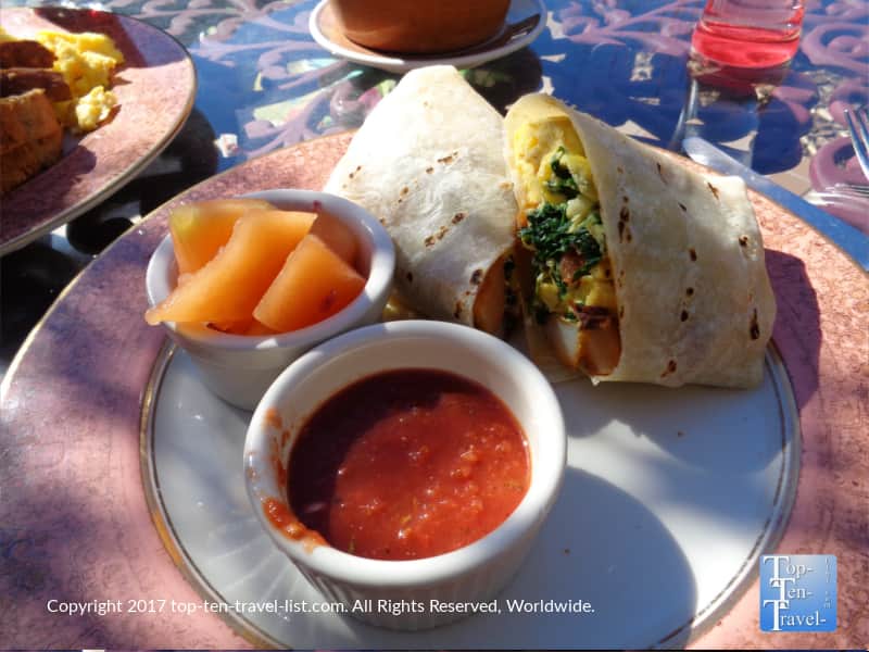 Breakfast burito at Heartline Cafe in Sedona AZ