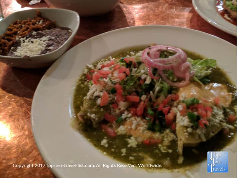 Chicken enchiladas at Elote Cafe in Sedona