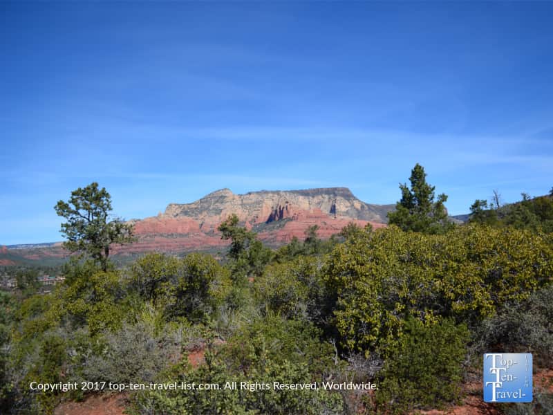 Colorful red rock views along the Marg's Draw trail in Sedona, Arizona