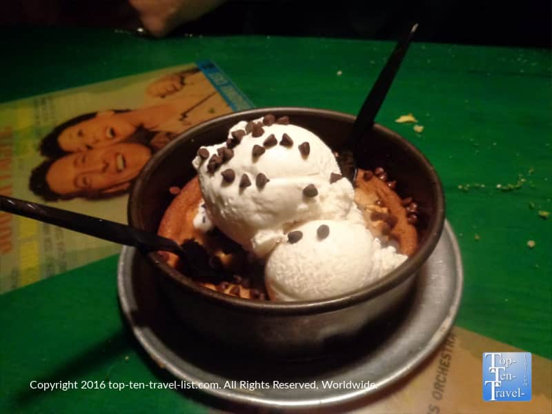 Cookie cake at Oreganos Pizza Bistro in Flagstaff AZ