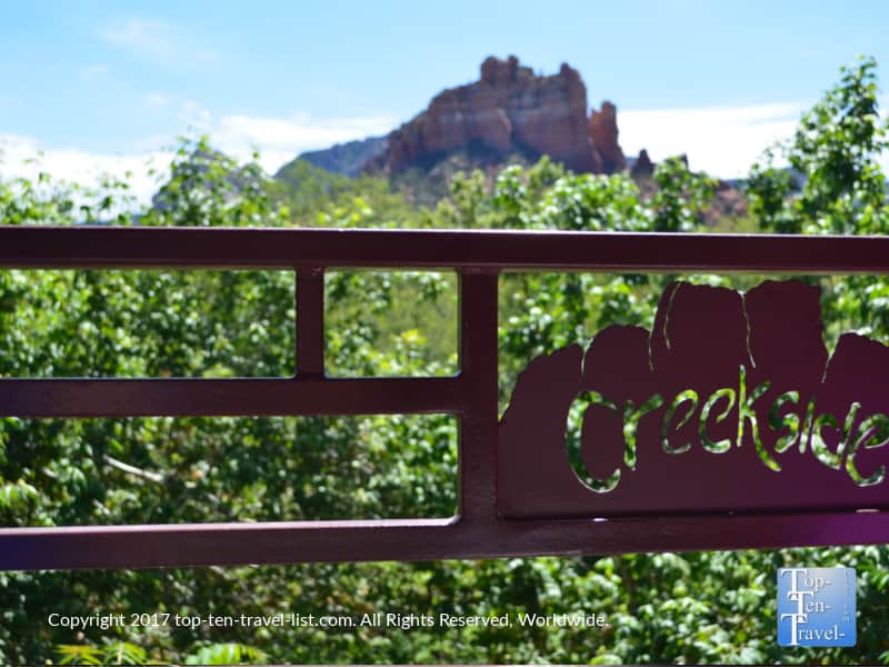 Red rock view at Creekside restaurant in Sedona